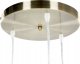 Lampa wisząca Beliani Lampa wisząca szklana 3-punktowa transparentna BERGANTES 6