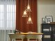 Lampa wisząca Beliani Lampa wisząca szklana 3-punktowa transparentna BERGANTES 9