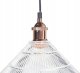 Lampa wisząca Beliani Lampa wisząca szklana 3-punktowa transparentna CURONE 4