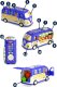 Ricokids Zabawka edukacyjna Autobus RK-741 Ricokids niebieski 9
