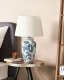 Lampa stołowa Beliani Lampa stołowa porcelanowa biało-niebieska BELUSO Lumarko! 10