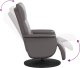 vidaXL Rozkładany fotel masujący z podnóżkiem, szary, sztuczna skóra 6