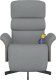 vidaXL Rozkładany fotel masujący z podnóżkiem, jasnoszary, tkanina 3