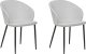 Beliani Zestaw 2 krzeseł jasnoszary MASON 1