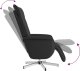 vidaXL Rozkładany fotel masujący z podnóżkiem, czarny, sztuczna skóra 6