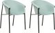 Beliani Zestaw 2 krzeseł do jadalni miętowy AMES 1