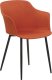 Beliani Zestaw 2 krzeseł do jadalni pomarańczowy ELIM 2