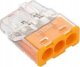 Simet Szybkozłączka wciskana do drutów 3x 0,2-2,5mm2 24A Simet Mini PC213S 89241000 transparentna/pomarańczowa 4