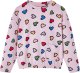 vidaXL Bluza dziecięca, nadruk w serca, różowa, 104 1