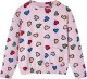 vidaXL Bluza dziecięca, nadruk w serca, różowa, 116 1