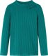 vidaXL Koszulka dziecięca z długimi rękawami, prążkowana, ciemnozielona, 104 1