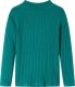 vidaXL Koszulka dziecięca z długimi rękawami, prążkowana, ciemnozielona, 104 2