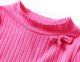 vidaXL Koszulka dziecięca z długimi rękawami, prążkowana, jaskrawy róż, 92 3