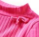 vidaXL Koszulka dziecięca z długimi rękawami, prążkowana, jaskrawy róż, 92 4