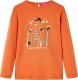 vidaXL Koszulka dziecięca z długimi rękawami, w kwiaty, palony pomarańcz, 116 1