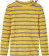 vidaXL Koszulka dziecięca z długimi rękawami, w paski, ochra, 140 1
