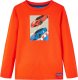 vidaXL Koszulka dziecięca z długimi rękawami, wyścigówki, żywy pomarańcz, 116 1