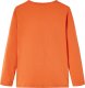 vidaXL Koszulka dziecięca z długimi rękawami, z kotem, palony pomarańcz, 128 2
