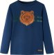 vidaXL Koszulka dziecięca z długimi rękawami, z niedźwiedziem, granatowa, 92 1