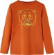 vidaXL Koszulka dziecięca z długimi rękawami, z niedźwiedziem, rdzawa, 128 1