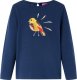 vidaXL Koszulka dziecięca z długimi rękawami, z ptaszkiem, granatowa, 92 1