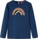 vidaXL Koszulka dziecięca z długimi rękawami, z tęczą, granatowa, 128 1