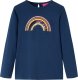 vidaXL Koszulka dziecięca z długimi rękawami, z tęczą, granatowa, 92 1