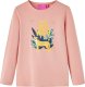 vidaXL Koszulka dziecięca z długimi rękawami, zwierzęcy nadruk, róż, 128 cm 1