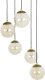 Lampa wisząca Beliani Lampa wisząca szklana 5-punktowa złota NOEL 1