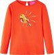 vidaXL Koszulka dziecięca z długimi rękawami, ptak, ciemnopomarańczowa, 104 1