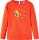 vidaXL Koszulka dziecięca z długimi rękawami, ptak, ciemnopomarańczowa, 116 1