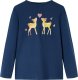 vidaXL Koszulka dziecięca z długimi rękawami, w jelonki, granatowa, 92 1