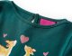 vidaXL Koszulka dziecięca z długimi rękawami, w jelonki, ciemna zieleń, 140 3