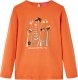 vidaXL Koszulka dziecięca z długimi rękawami, w kwiaty, pomarańczowa, 92 1