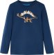 vidaXL Koszulka dziecięca z długimi rękawami, z dinozaurem, granatowa, 104 1