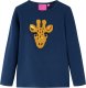 vidaXL Koszulka dziecięca z długimi rękawami, z jelonkiem, granatowa, 116 1