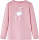 vidaXL Koszulka dziecięca z długimi rękawami, z łabędziem, jasny róż, 104 1