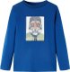 vidaXL Koszulka dziecięca z długimi rękawami, tygrys, ciemnoniebieska, 128 1
