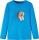 vidaXL Koszulka dziecięca z długimi rękawami, z tygrysem, kobaltowa, 92 1