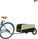 vidaXL Przyczepka rowerowa, czarno-żółty, 30 kg, żelazo 3