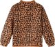 vidaXL Bluza dziecięca w panterkę, jasny koniak, 104 2