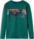 vidaXL Koszulka dziecięca z długimi rękawami, nadruk z motorem, zielona, 128 1