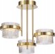 Lampa wisząca Italux Italux Tiara PND-77362-3-24W-GD lampa wisząca zwis 3x24W LED 3000K złota/transparentna 1