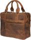 Beltimore Duża solidna skórzana torba Beltimore na laptopa dokumenty brązowa nubuk M88 NoSize 1