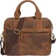 Beltimore Duża solidna skórzana torba Beltimore na laptopa dokumenty brązowa nubuk M88 NoSize 8