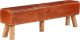 vidaXL Ławeczka gimnastyczna, brązowa, 160 cm, skóra naturalna 8