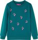 vidaXL Bluza dziecięca z brokatowym nadrukiem, ciemnozielona, 104 1