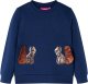 vidaXL Bluza dziecięca z wiewiórkami z cekinów, granatowa, 104 1