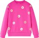vidaXL Bluza dziecięca, nadruk w kwiatki, ciemnoróżowa, 104 1