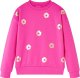 vidaXL Bluza dziecięca, nadruk w kwiatki, ciemnoróżowa, 128 1